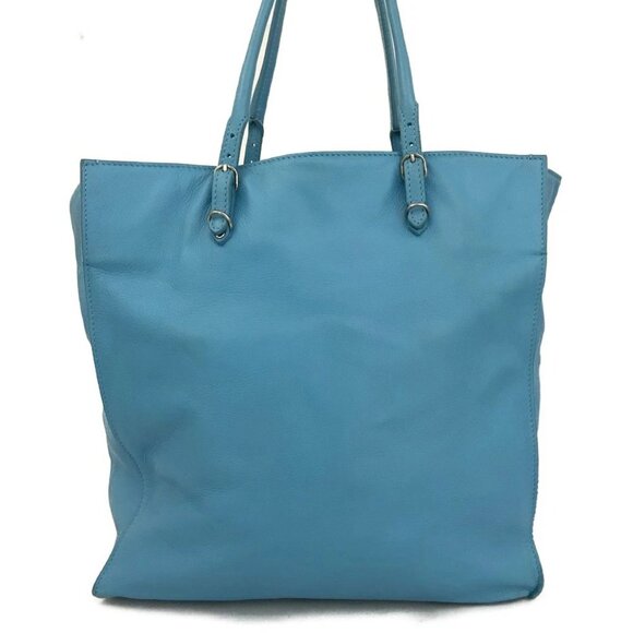 BALENCIAGA Papier Leather Tote Bag Blue/8BG0755 - Picture 5 of 12